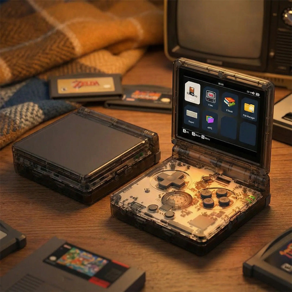 ANBERNIC – Console de jeu portable rétro RG35XXSP, écran IPS de 3.5 pouces, système Linux, sortie TV HD, Streaming multijoueur en ligne