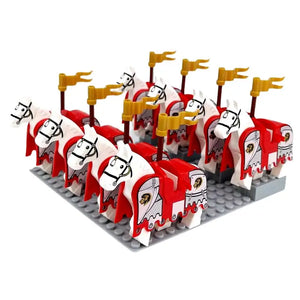 Medieval Horse Building Brick Figurine