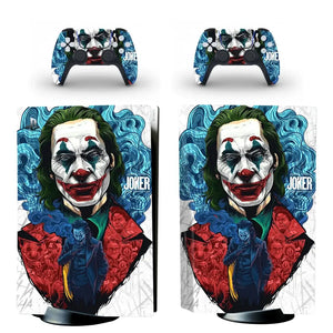 Skin PS5 standard avec lecteur clown farceur et manettes