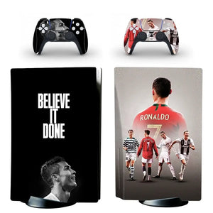 Skin PS5 standard star du football pour console et manettes