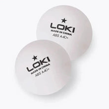 Balles blanches de tennis de table avec marquage loki noir pour raquettes bois pur disponibles en magasins de jouets