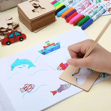 20 Pochoirs en bois Montessori pour enfants - Enjouet