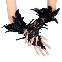 Gants en plumes Bal masqué - Enjouet