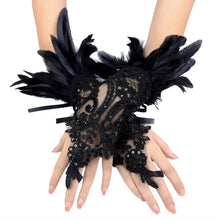 Gants en plumes Bal masqué - Enjouet