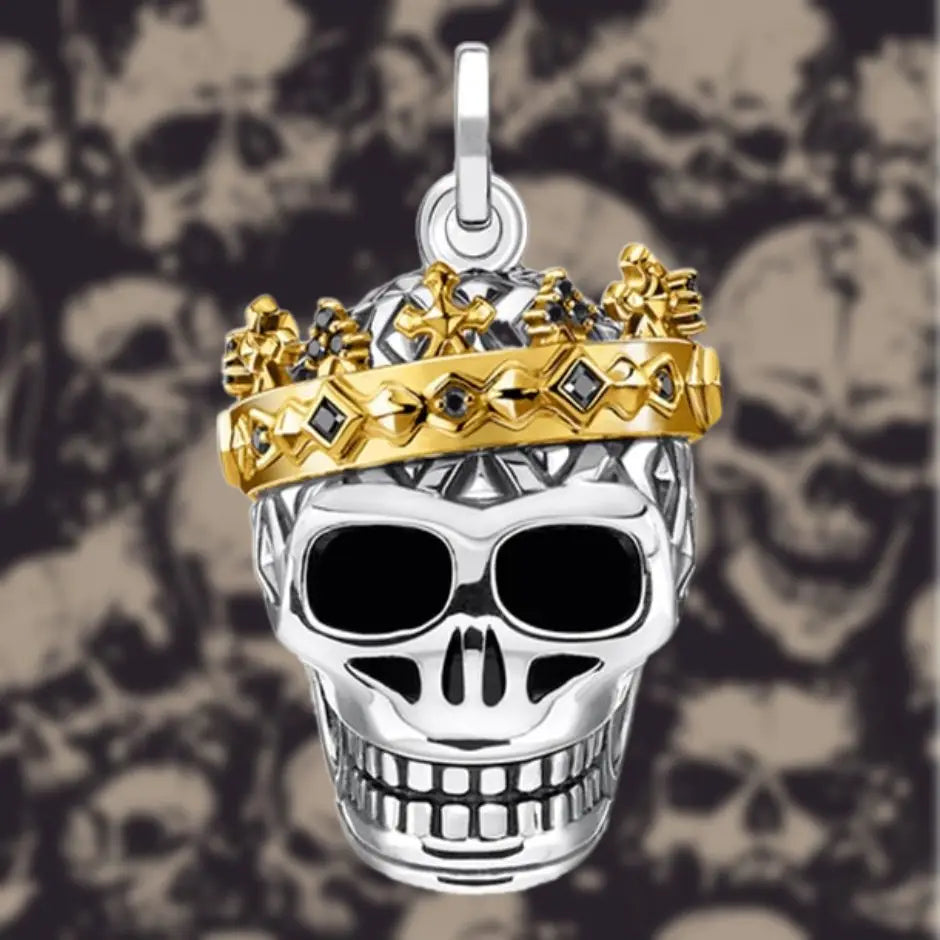 Pendentif Tête de mort Couronnée