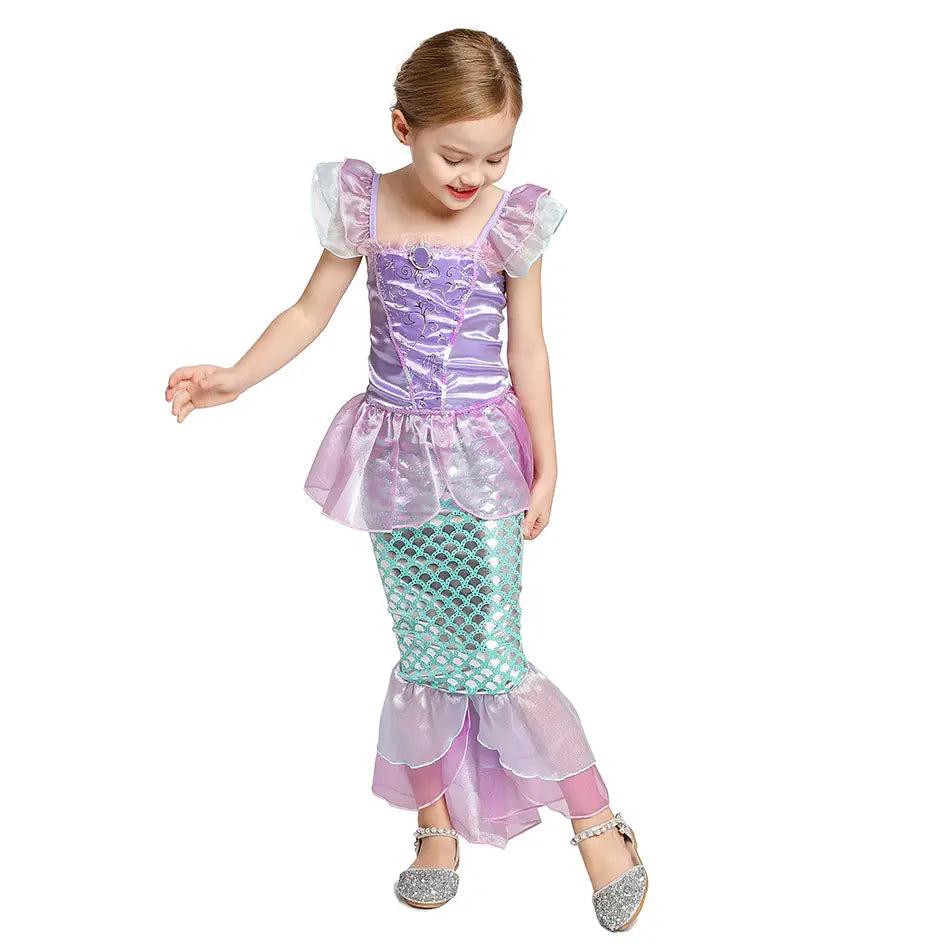 Costume de Cosplay sirène Ariel pour filles