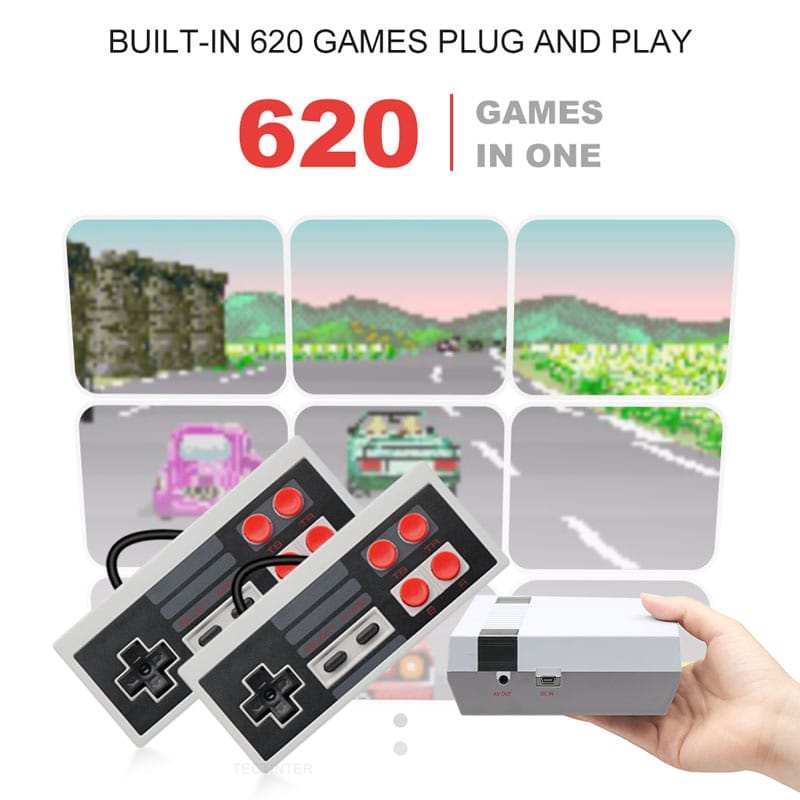 Console Retrogaming Avec 620 Jeux NES pour TV 4K TV HDMI