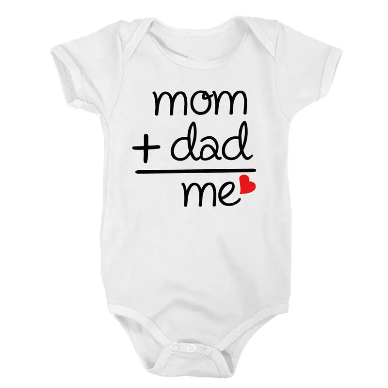 Barboteuse en coton pour nouveau-né Mama And Dad=Me