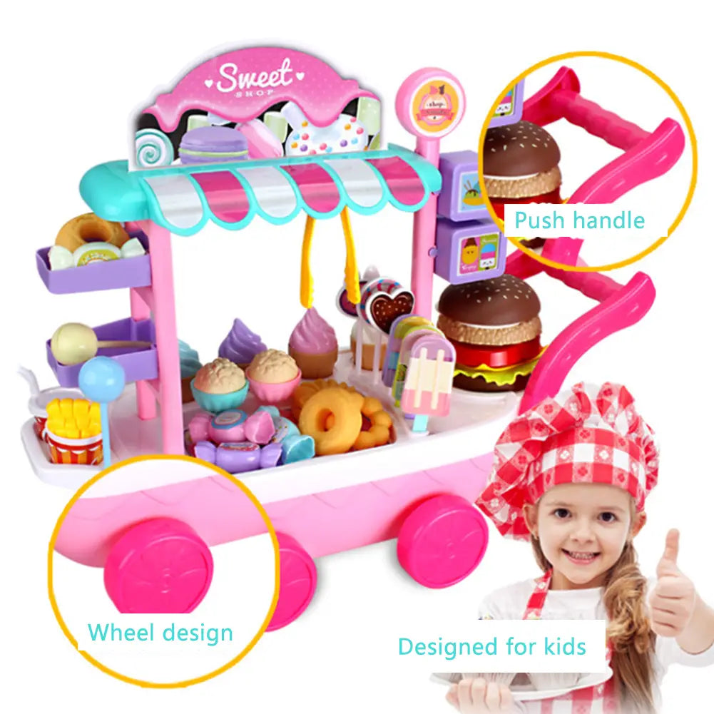 Chariot de bonbons en plastique pour enfants