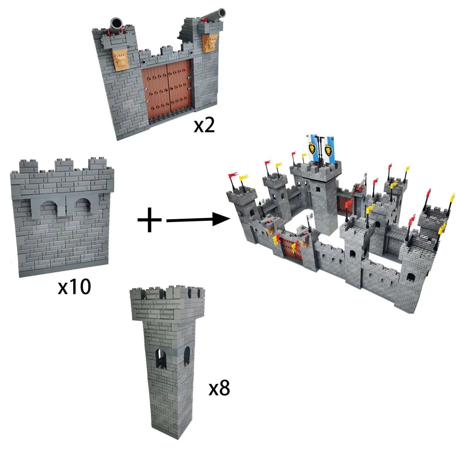 Jeu de construction chevalier médiéval