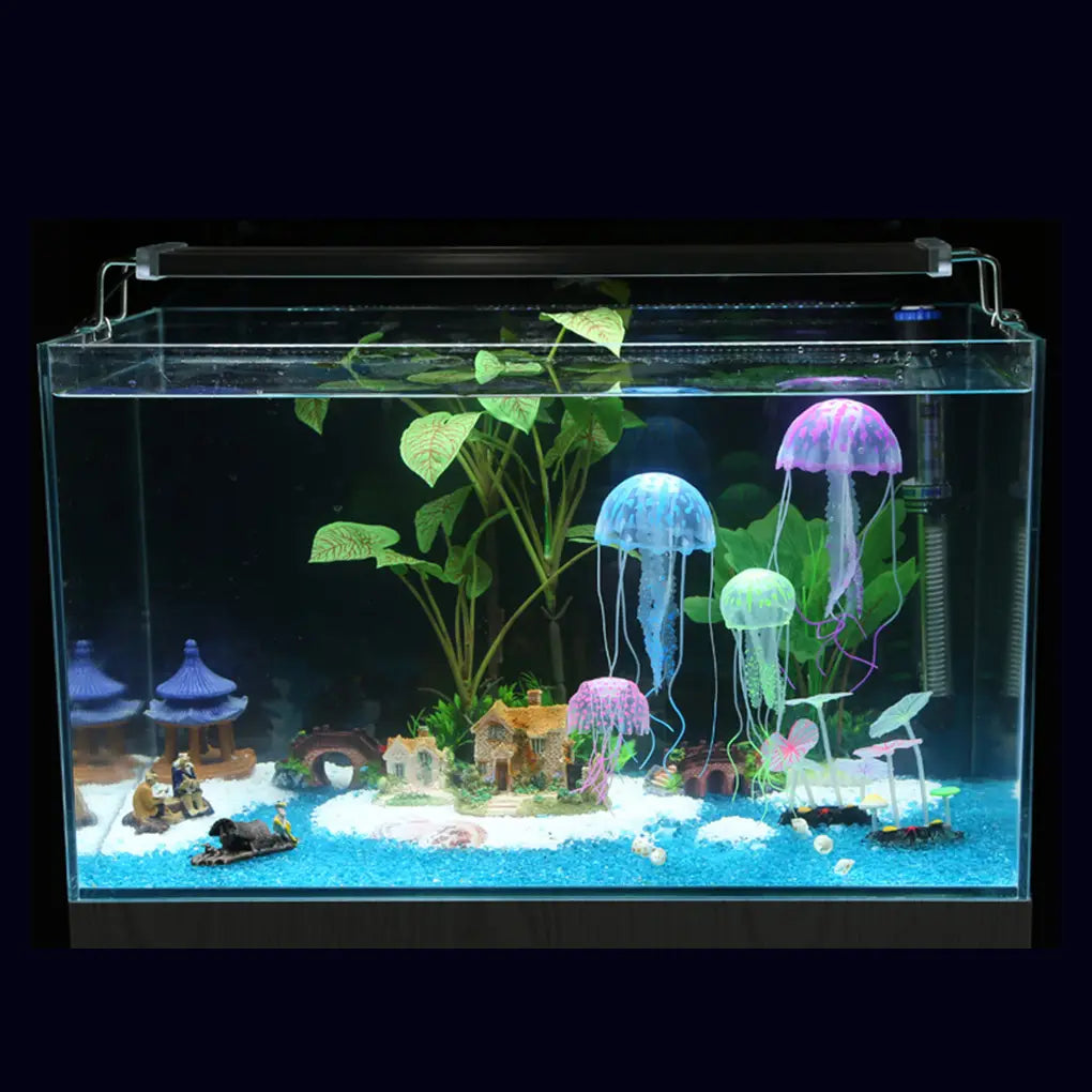 Méduse artificielle colorée décor d’aquarium