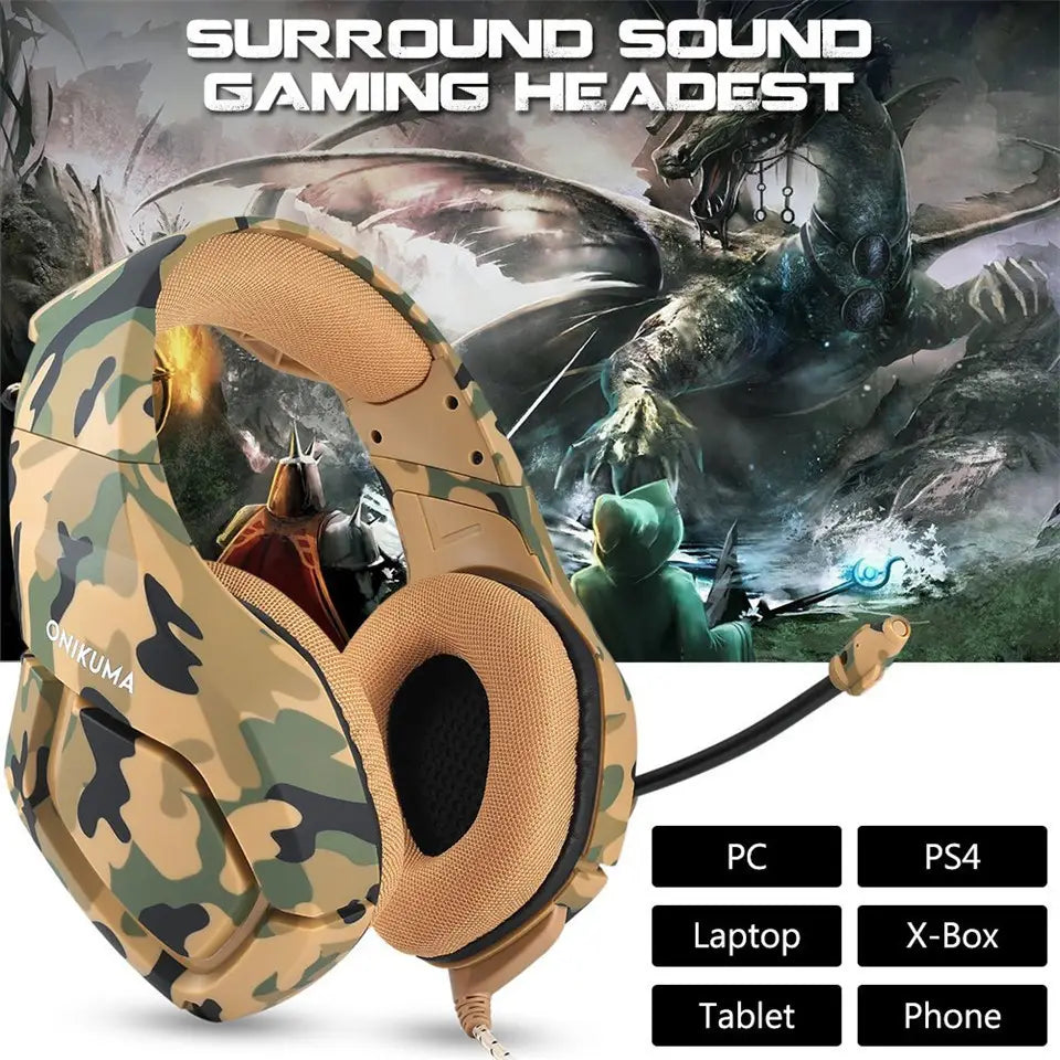 Casque Micro Gaming Camouflage PC