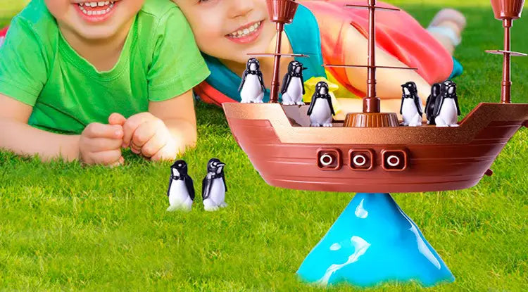 Jeu d’équilibre Bateau Pirate pingouins