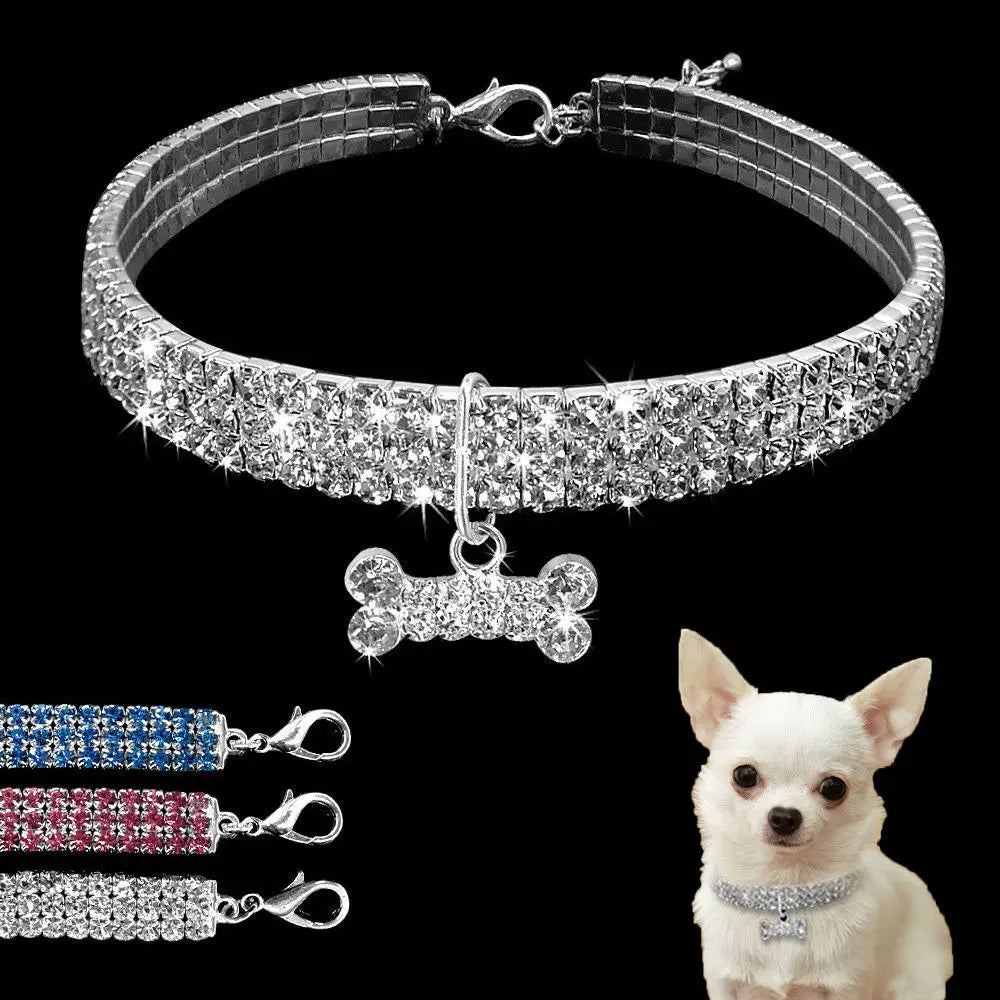 Collier Diamant en strass pour chien