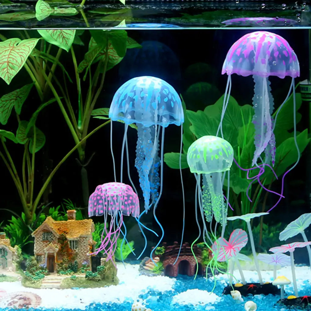 Méduse artificielle colorée décor d’aquarium