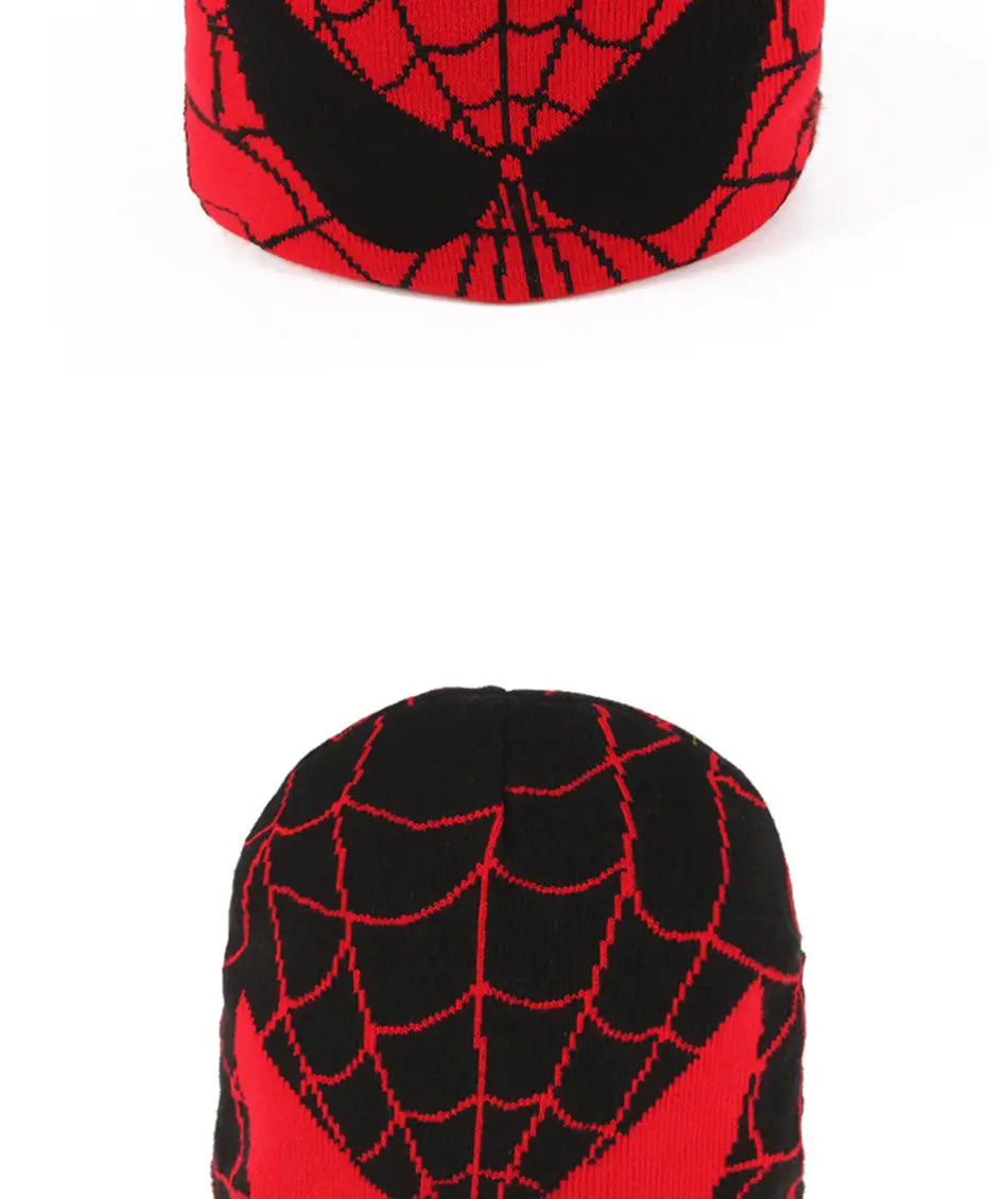 Bonnet épais en laine Spiderman pour enfants