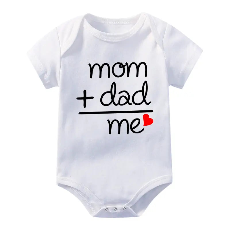 Barboteuse en coton pour nouveau-né Mama And Dad=Me