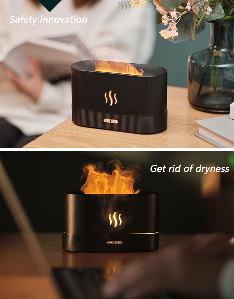 Diffuseur d’huile essentielle USB Simulation flammes