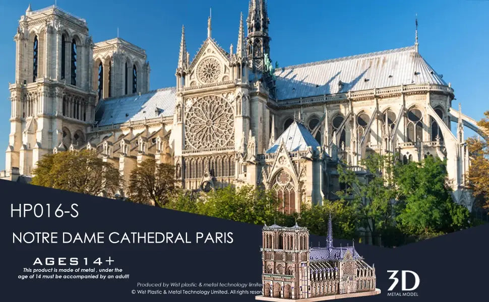 Puzzle Métal 3D Notre Dame Cathédral Paris