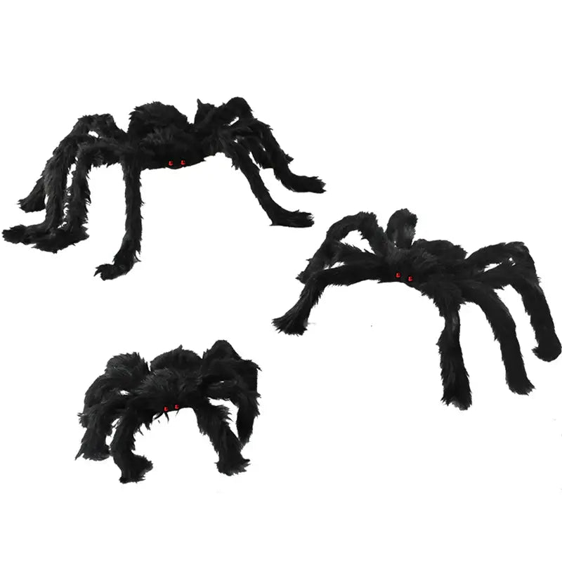 Araignée géante noire en peluche Horreur Halloween