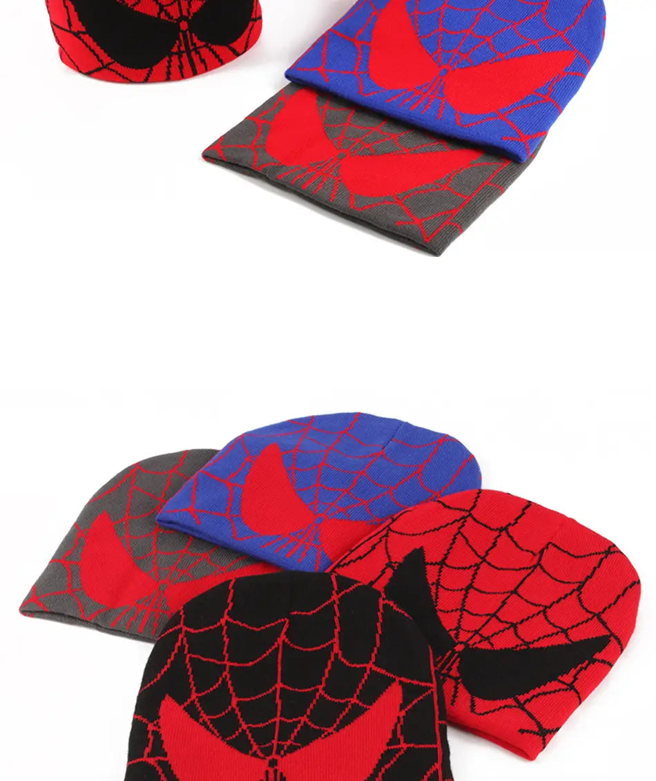 Bonnet épais en laine Spiderman pour enfants