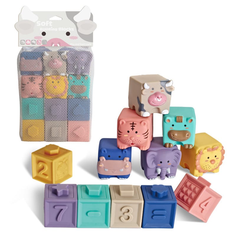 Cubes Puzzles en Silicone pour bébé