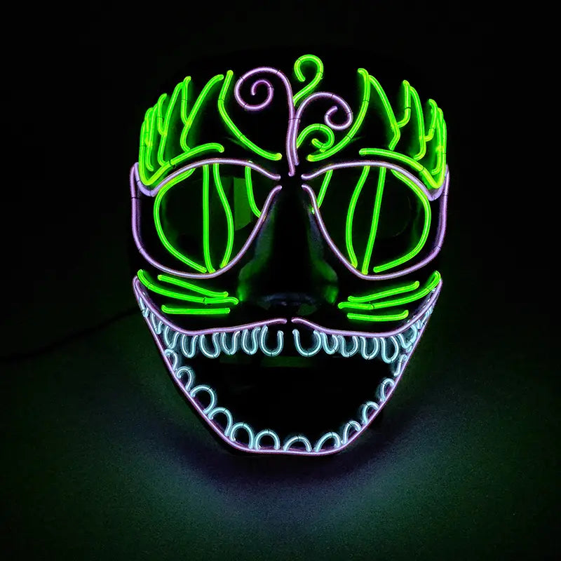 Masque Halloween LED Néon