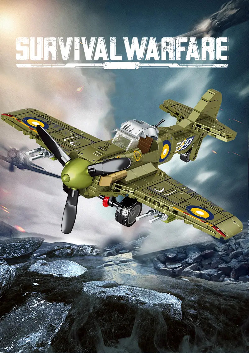 Jeu de Construction chasseur Spitfire WW2