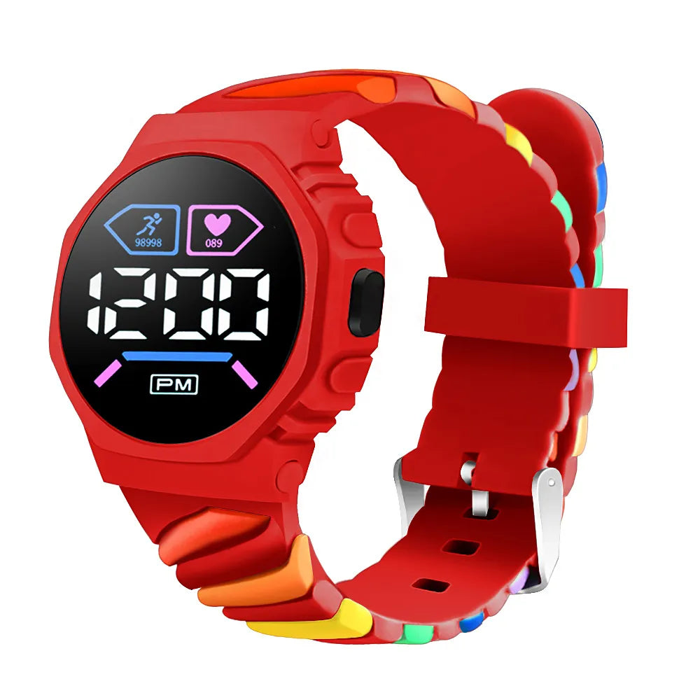 Montre-bracelet numérique LED enfants