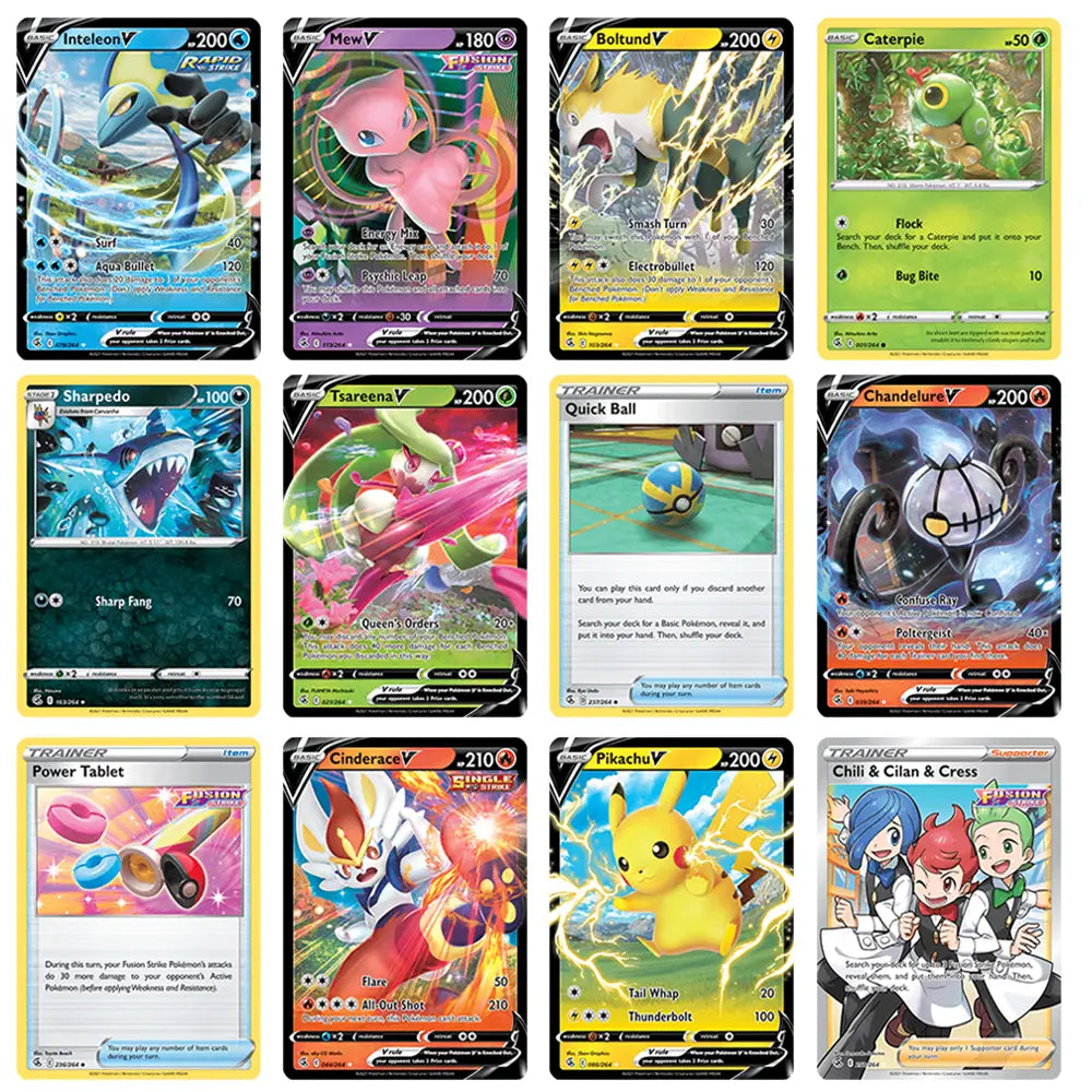 50 Cartes Pokémon Avec Boîte en Métal