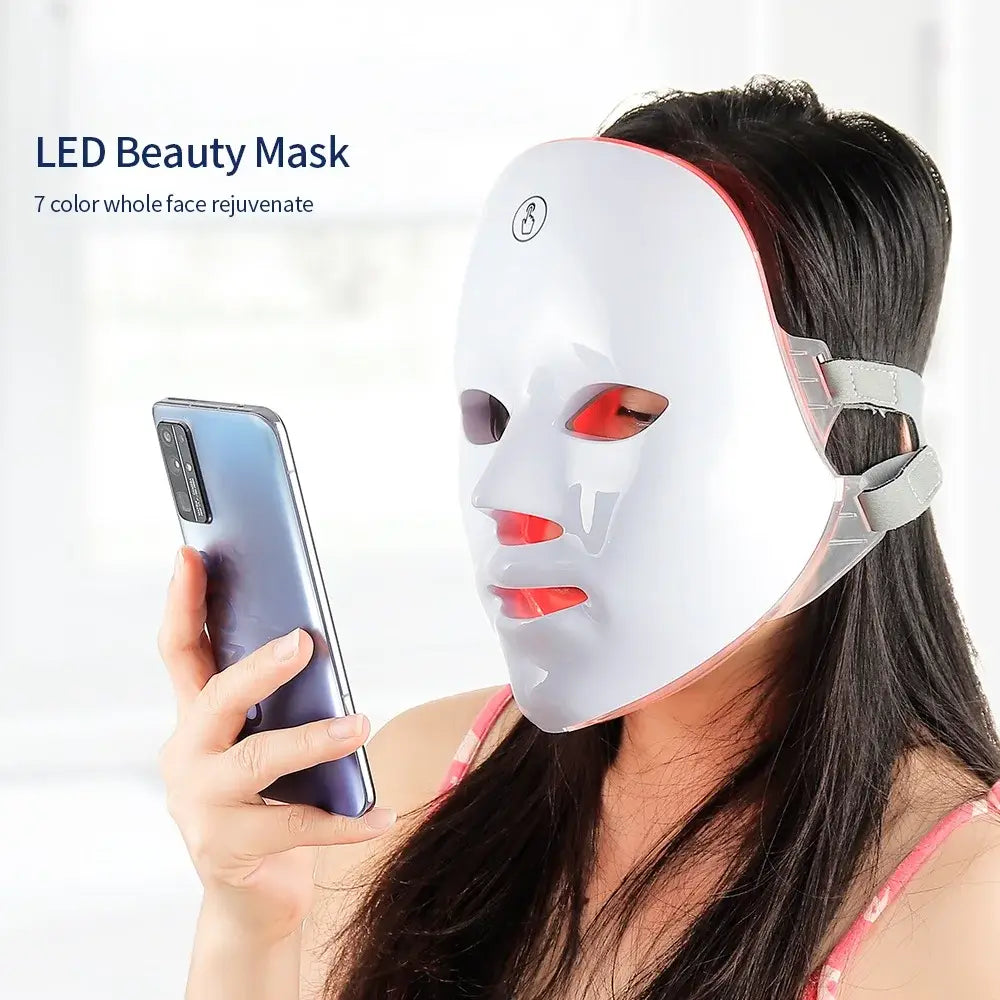 Masque visage LED thérapie photons