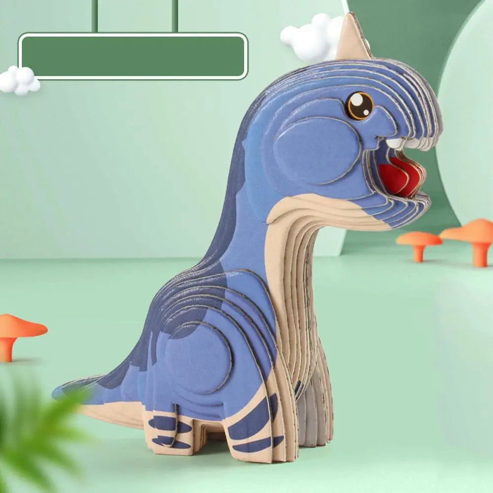 Puzzle en papier 3D dinosaure Montessori