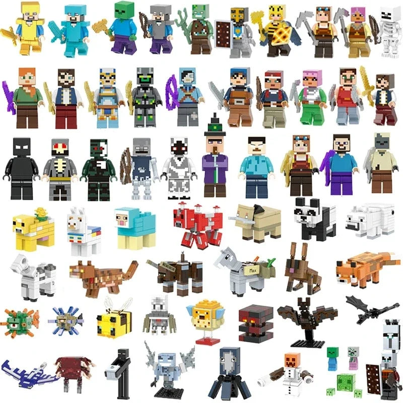 Lot 8 Figurines Lego Minecraft