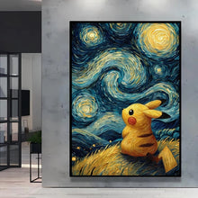 Poster Pikachu Snorlax Van Gogh