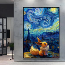 Poster Pikachu Snorlax Van Gogh