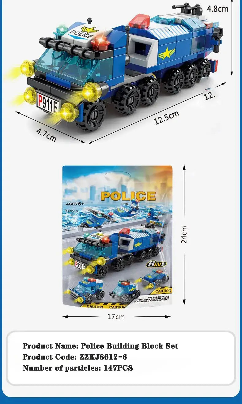 Camion de police Jouet lego 6 en 1