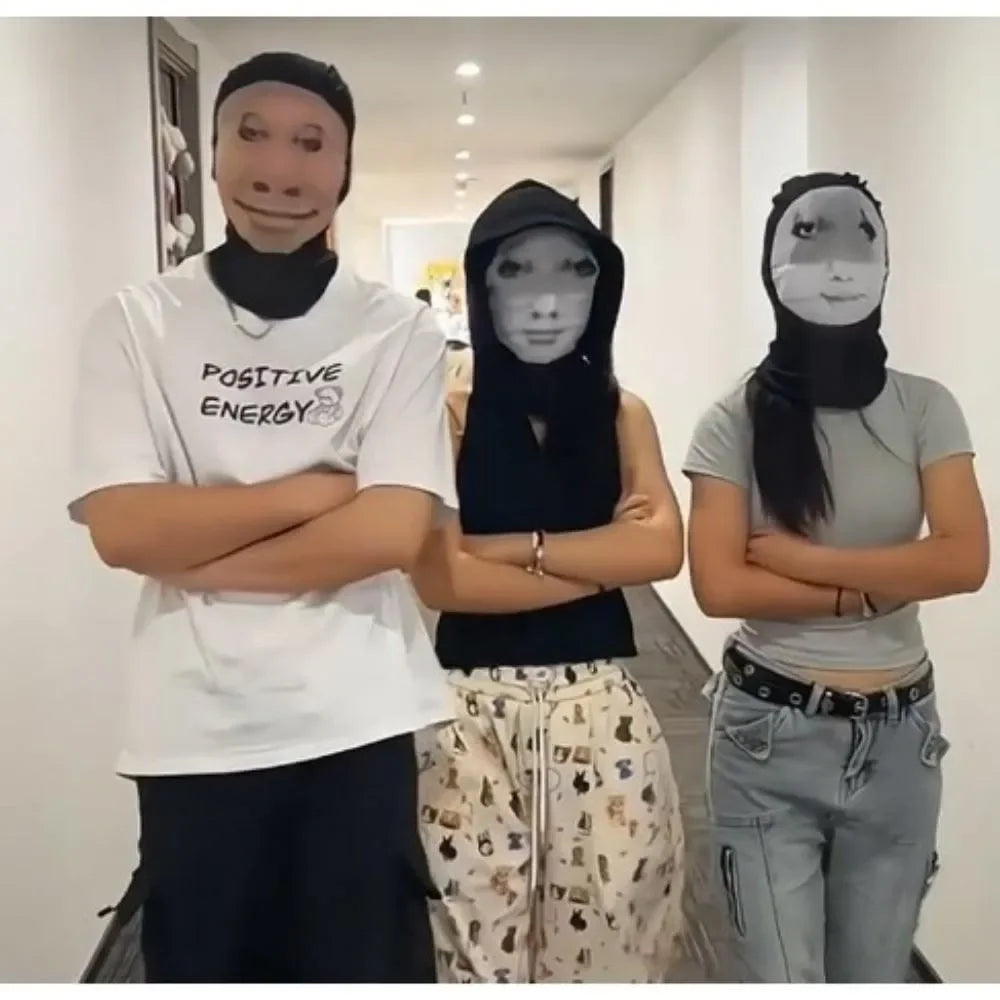 Cagoule Masque collant visage 3D