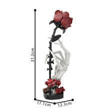 Main de squelette avec rose Halloween en briques – 357 pièces