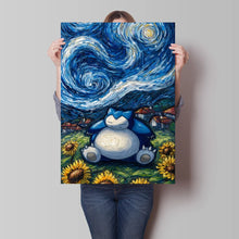 Poster Pikachu Snorlax Van Gogh