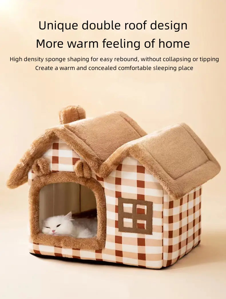 Maison Lit chaud peluche pour animaux