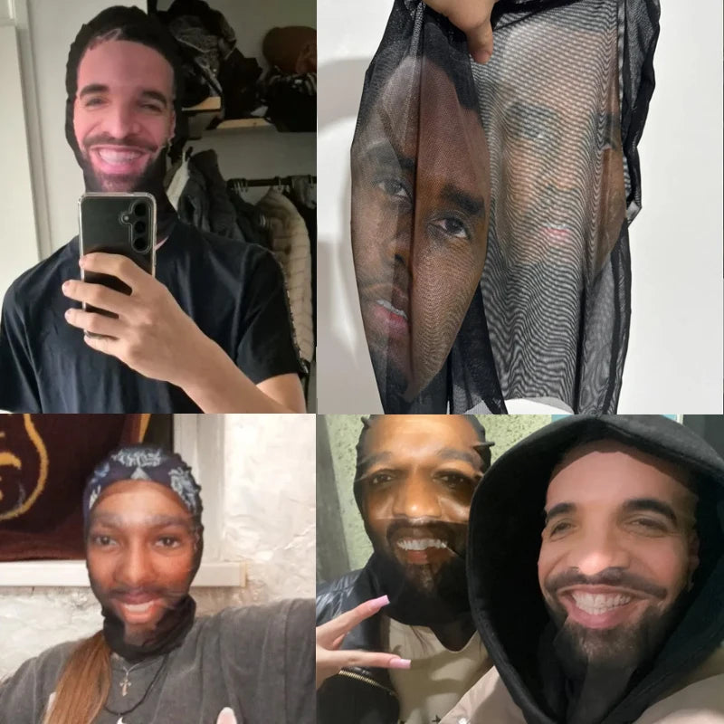 Cagoule Masque collant visage 3D