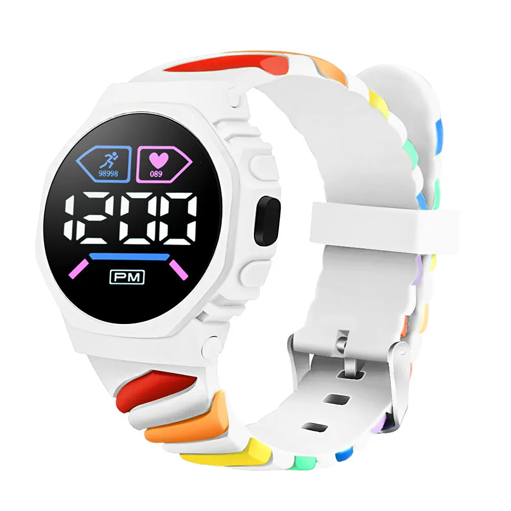 Montre-bracelet numérique LED enfants