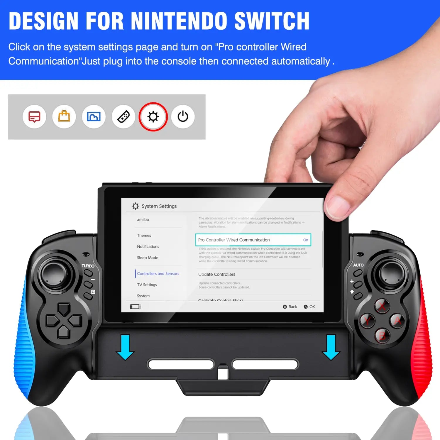 Manette de jeu Solide pour Nintendo Switch