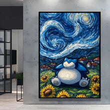 Poster Pikachu Snorlax Van Gogh