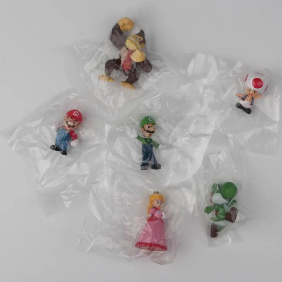 Ensemble 6 Figurines Mario Bros