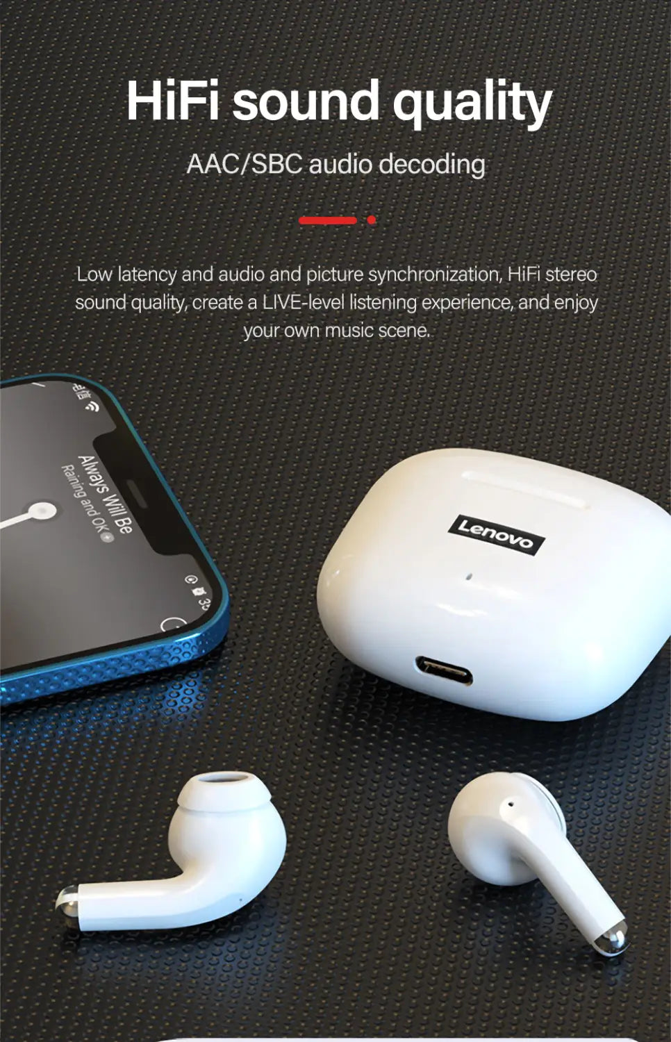 Ecouteur Audio Bluetooth 5.1 Lenovo