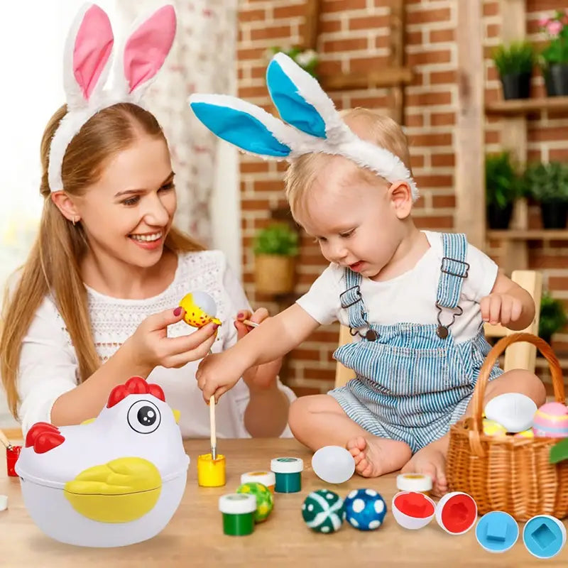 Jeu 12 œufs assortis Montessori