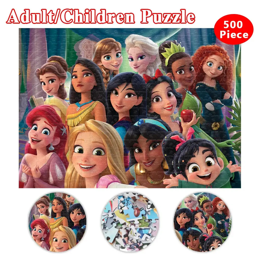 Puzzle Bois Princesses Disney