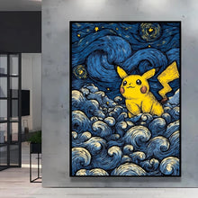 Poster Pikachu Snorlax Van Gogh
