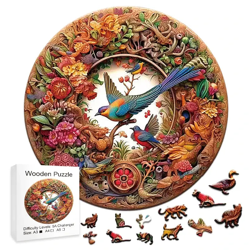 Puzzle en bois Animal Oiseau Circulaire